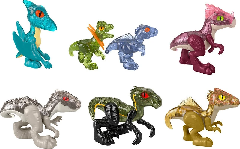 Imaginext Jurassic World Miniature Dinosaur Toy Blind Bag Collection for Kids, Styles May Vary