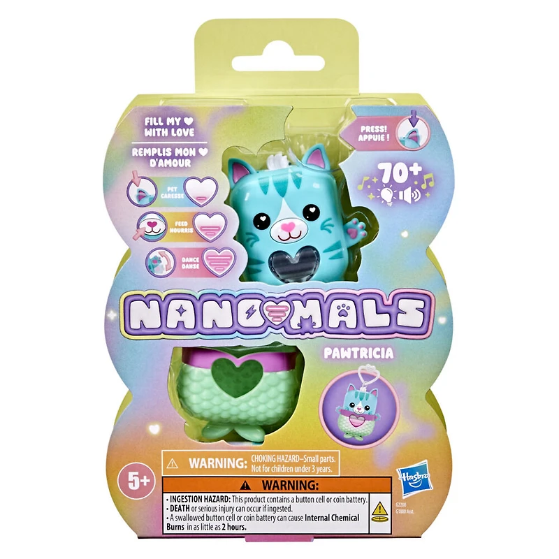 Hasbro Nano-mals Pawtricia the Blue Kitty Electronic Fidget Pet