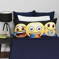 Oreiller de corps en peluche Emoji 18"x36", Arc-en-ciel