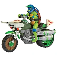 Les Tortues Ninja Mutantes: Mutant Mayhem Ninja Kick Cycle avec la figurine exclusive Leonardo