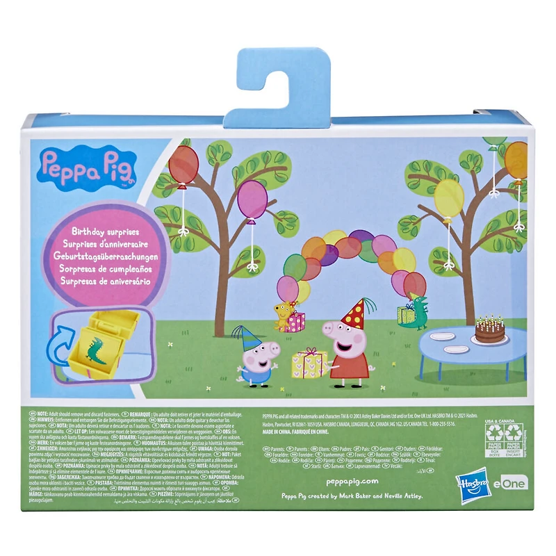 Peppa Pig L'anniversaire de Peppa, coffret de 2 figurines et accessoire - Notre exclusivité