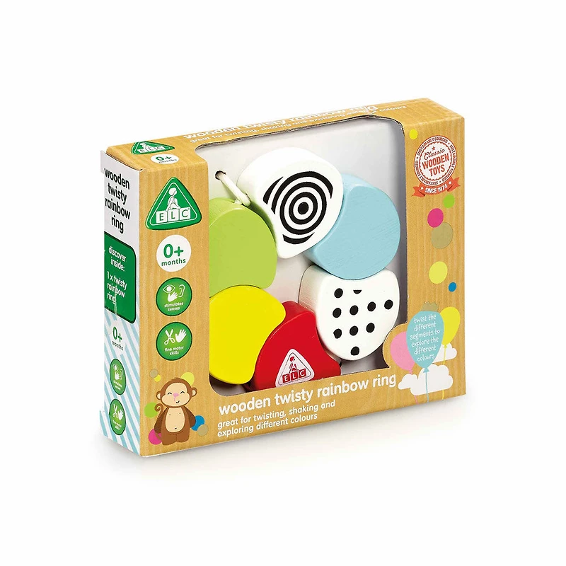 Early Learning Centre Wooden Twisty Rainbow Ring - Édition anglaise - Notre exclusivité