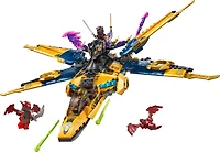 LEGO NINJAGO L'avion des tempêtes de Ras et Arin, jouet de construction pour enfants avec 3 figurines 71833