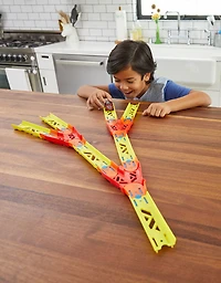 Coffret Piste divisée Track Builder Hot Wheels, sections de piste