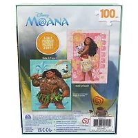 Disney, Vaiana et Maui, Puzzle 2 en 1 réversible de 100 pièces