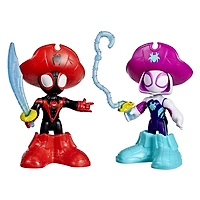 Marvel Spidey et ses Amis Extraordinaires Water-Webs, figurines Pirate Miles " Spin " Morales et Pirate Ghost-Spider