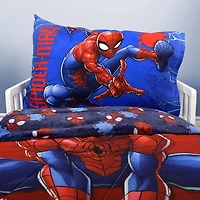 Ensemble de literie 2 Articles Spiderman pour Enfant, comprenant une Couette et une Taie d'Oreiller