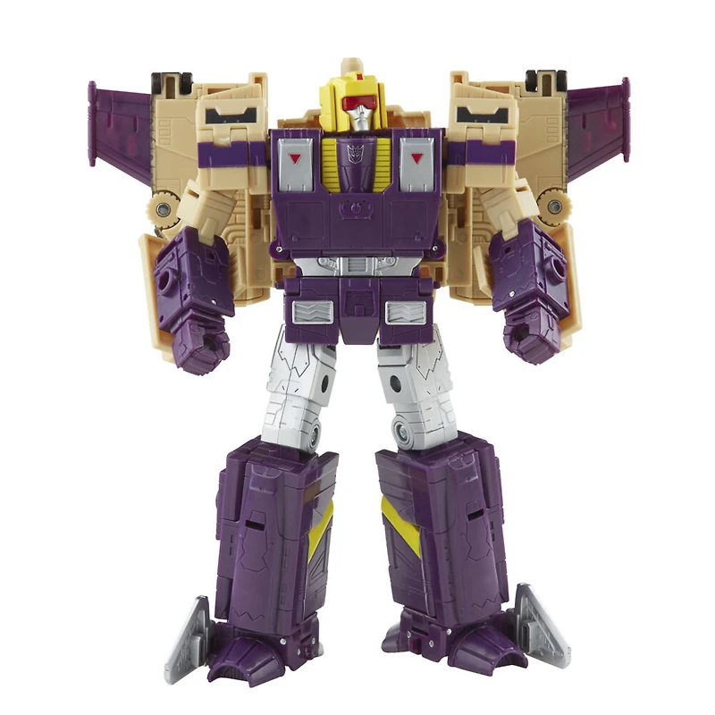 Transformers Generations Legacy Series, figurine Blitzwing classe Leader à triple conversion, 17,5 cm