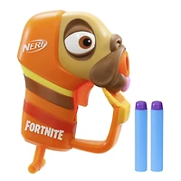 Nerf Fortnite Micro Doggo, mini-blaster à fléchette, design Fortnite Doggo