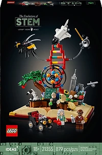 LEGO Ideas The Evolution of STEM Building Set - Minifigures of Scientists Sir Isaac Newton, Marie Curie and George Washington Carver - 21355