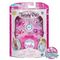 Twisty Petz, Series 2 Babies 4 Pack, Kitties & Ponies Collectible Bracelet & Case (Pink).