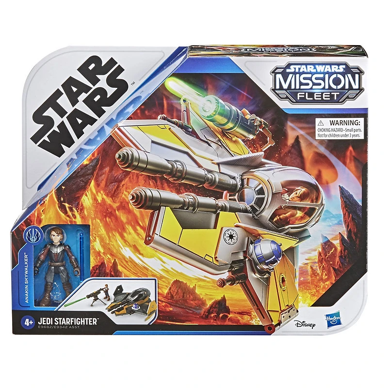 Star Wars Mission Fleet, Anakin Skywalker et chasseur Jedi, classe stellaire, figurine de 6 cm avec véhicule