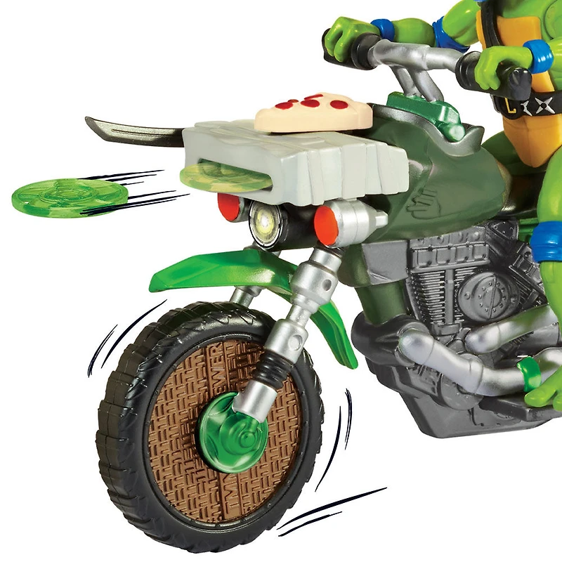 Les Tortues Ninja Mutantes: Mutant Mayhem Ninja Kick Cycle avec la figurine exclusive Leonardo