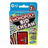 Monopoly Encan, jeu de cartes rapide