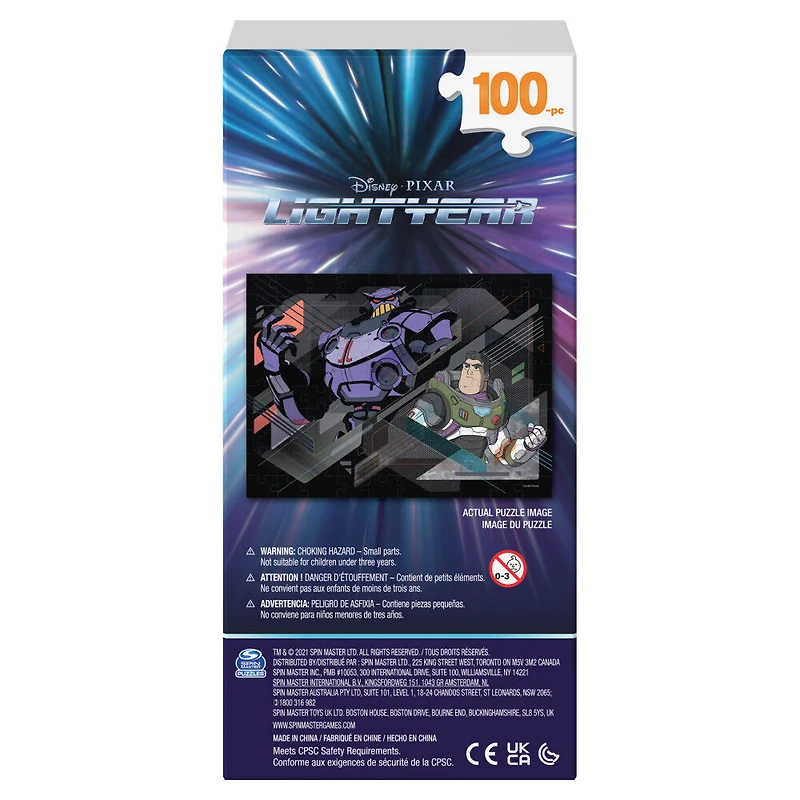 Disney Pixar, Lightyear, Zurg, Buzz l'Éclair. Puzzle de 100 pièces, jouet Toy Story Buzz l'Éclair. Jouets Disney, jouets Lightyear 2022, pour les enfants à partir de 4 ans