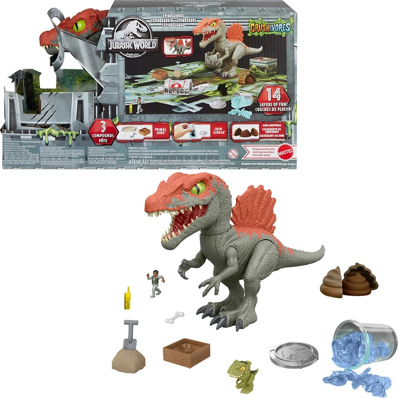 Jurassic World Crushivores Spinosaurus Cage Crasher