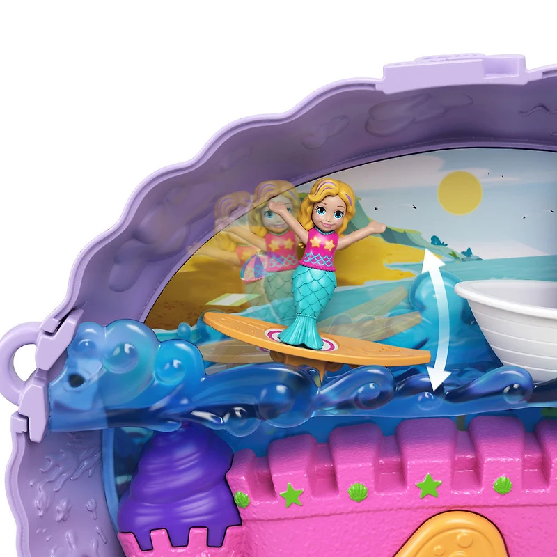 Polly Pocket - ​Coffret de jeu Compact la Sacoche Coquillage Magique