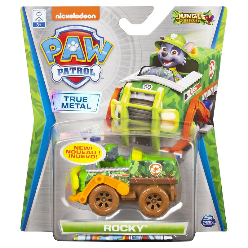 PAW Patrol, Véhicule Rocky en métal True Metal à collectionner