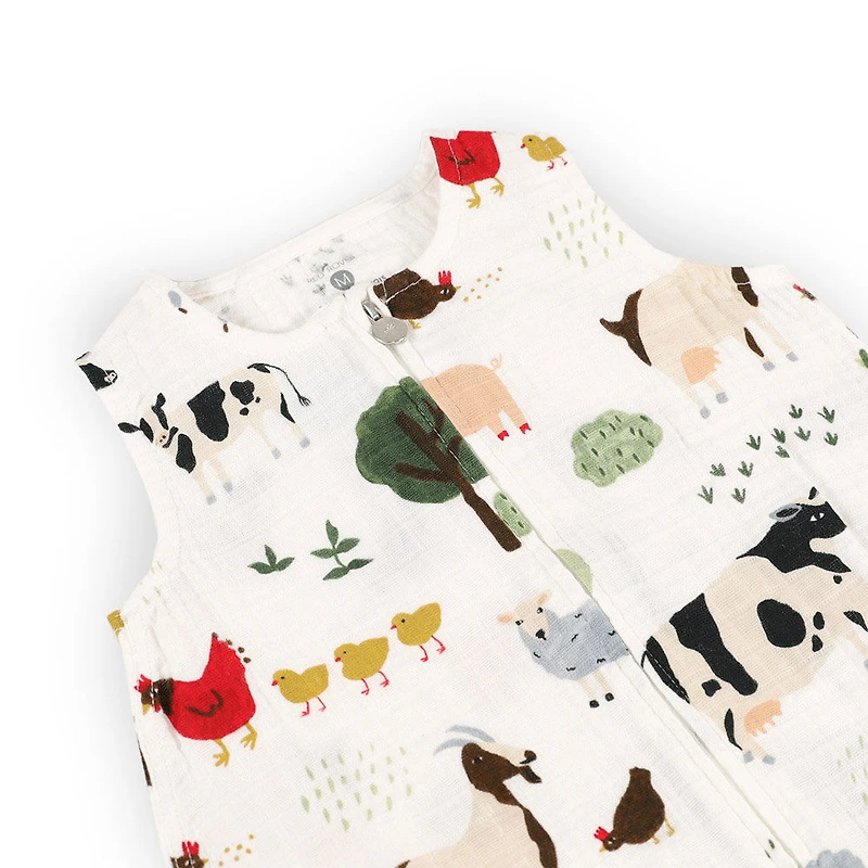 Red Rover - Cotton Muslin Sleep Bag Medium - Family Farm