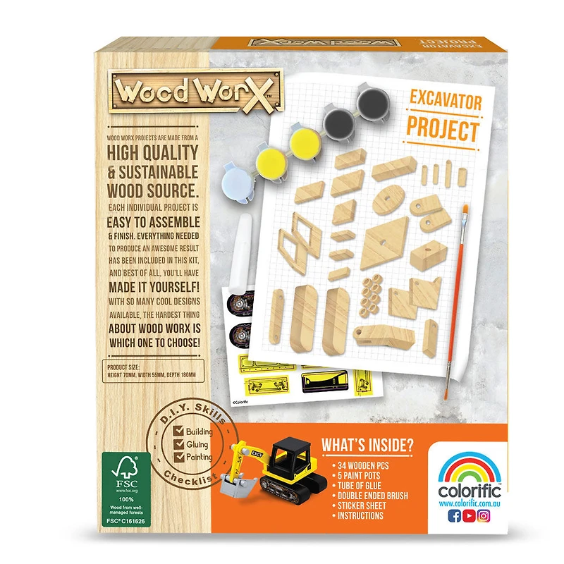 Excavatrice à assembler Wood WorX