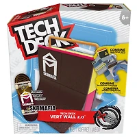 Tech Deck, Vert Wall 2.0, X-Connect Park Creator, Coffret rampe à construire et à personnaliser avec fingerboard exclusif