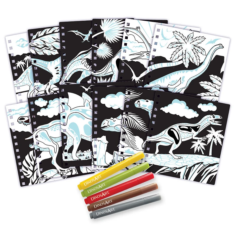 Dinosart - Small creative book-Velvet art