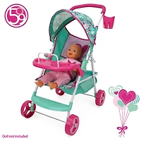Poussette Sarah pour poupée, Mint Heart