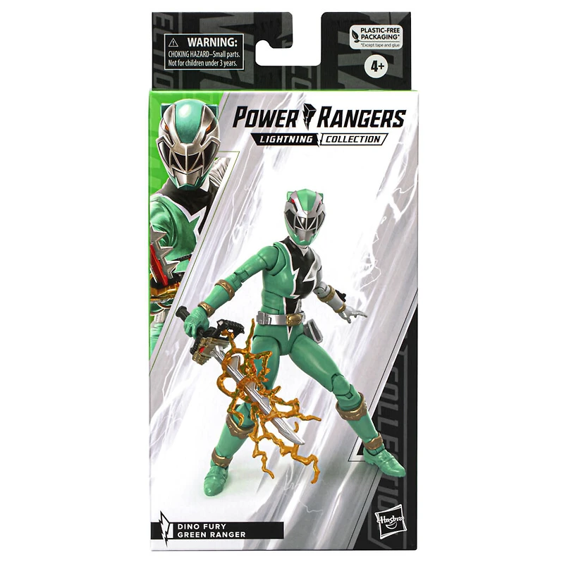 Power Rangers Lightning Collection, figurine Ranger vert Dino Fury de 15 cm