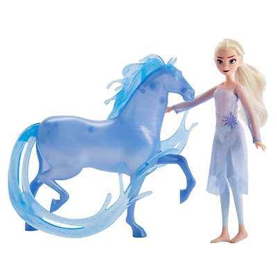 Disney La Reine des neiges 2, poupée Elsa et figurine Le Nokk