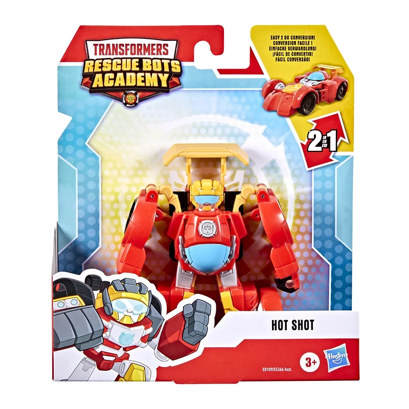 Transformers Rescue Bots Academy, figurine convertible Hot Shot de 11 cm