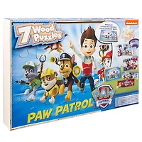 Paw Patrol 7 Wood Jigsaw Puzzles in Wood Storage Box