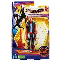 Marvel Spider-Man : Across the Spider-Verse, figurine Spider-Punk de 15 cm avec accessoire, jouet Marvel pour enfants à partir de 4 ans
