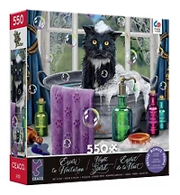 Ceaco Lisa Parker Night Spirit 550 pièces Puzzle Chats dans Bath