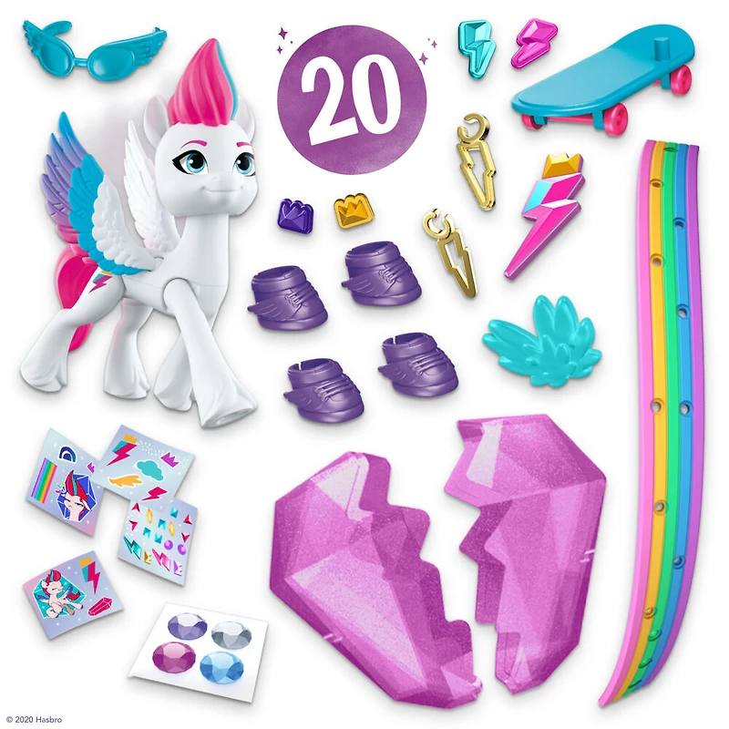 My Little Pony: A New Generation, Aventure de cristal Zipp Storm, figurine de poney blanc