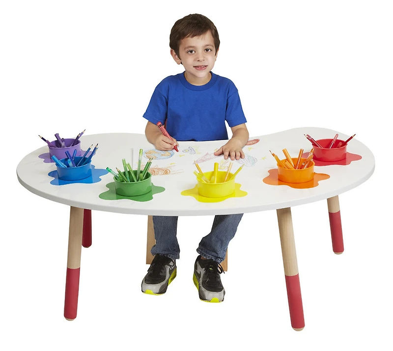 Bureau et chaise en palette Colour Fun