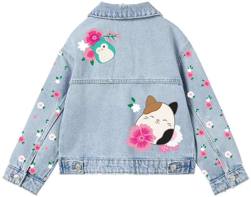 Squishmallows Winston & Cam Flower Veste en jean Bleu 