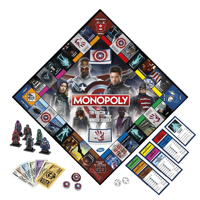 Monopoly : édition Falcon et le Soldat de l'hiver de Marvel Studios, jeu de plateau pour les fans de Marvel