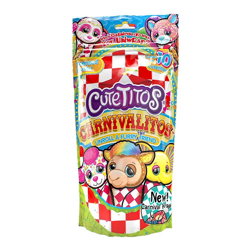 NOUVEAU THÈME DE CARNAVAL - PARFUM Cutetitos Carnivalitos - Animaux en peluche surprise - Peluche de carnaval à collectionner - Série 1