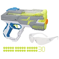 Nerf Hyper, blaster à pompe Rush-40, inclut 30 billes en mousse Nerf Hyper, vitesse de 33 m/s, recharge facile, capacité de 40 billes