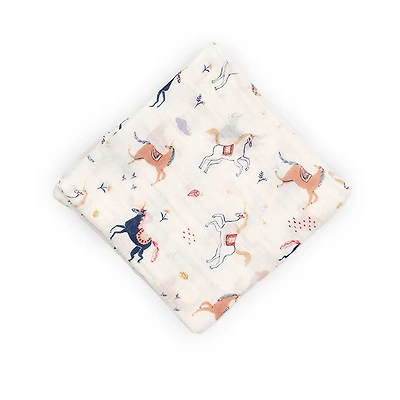Red Rover - Cotton Muslin Swaddle Single - Little Unicorns