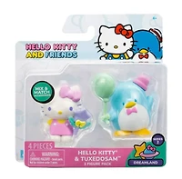 Hello Kitty & Friends 2 Figure Pack: Dreamland - Hello Kitty Wand & Tuxedosam Balloon