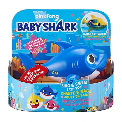Jouet de bain bleu Bébé Requin Robo Alive à piles pour chanter et nager par ZURU