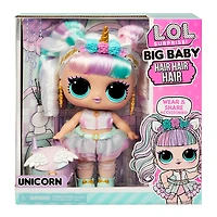 Grande poupée de 11 po (28 cm) LOL Surprise Big Baby Hair Hair HairMC, Unicorn