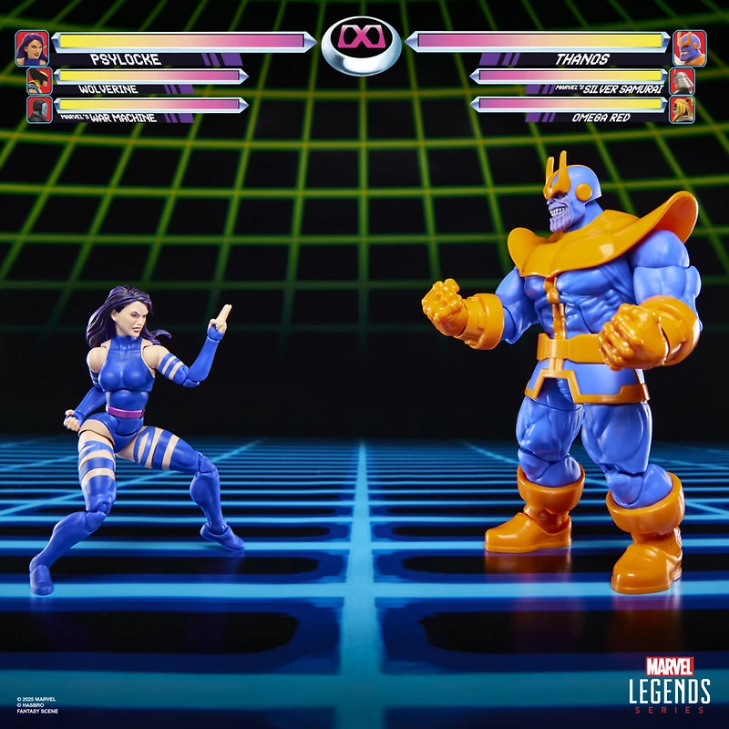 Marvel Legends Series Gamerverse Psylocke contre Thanos, figurines de collection