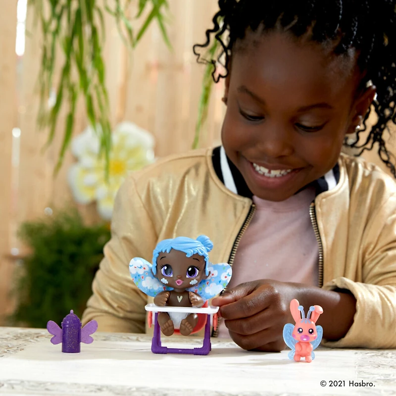 Baby Alive GloPixies Minis Doll, Sky Breeze, Glow-In-The-Dark Doll