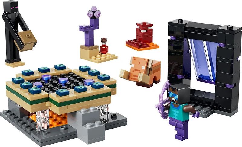 LEGO Minecraft Le Portail vers le Nether et l'End - Ensemble de Produit de Jeu - Cadeau de Jeu de Construction 21584