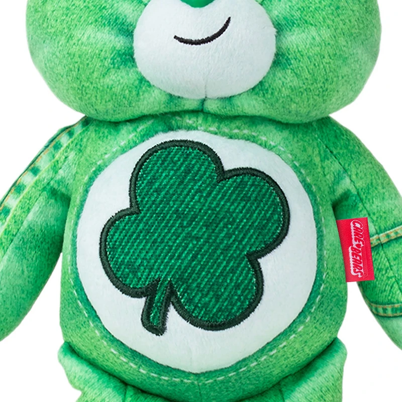 Care Bears Peluche en denim taille amusante (respectueux de l'environnement) - Good Luck Bear - Notre exclusivité