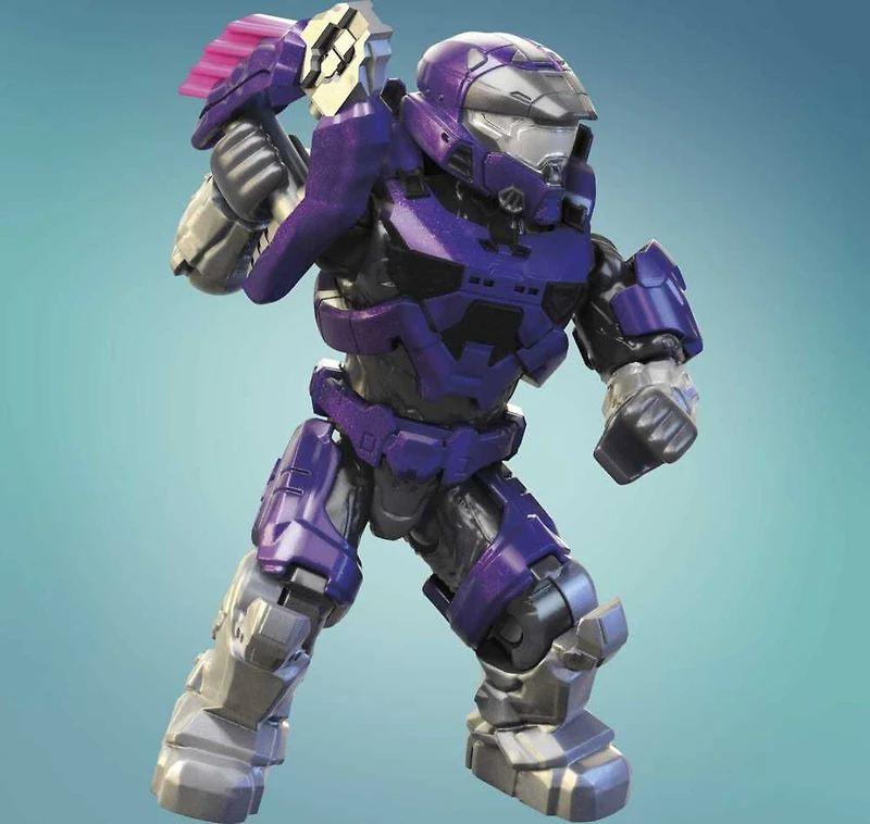 Mega Halo Heroes Series 14 Spartan Mark VII Micro Action Figure, Building Toys for Kids