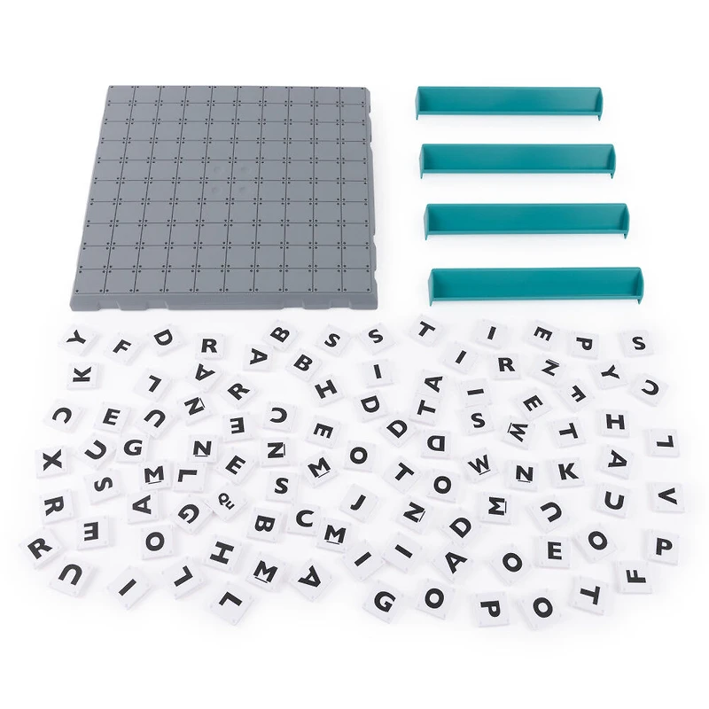 Upwords, Jeu de mots avec lettres à superposer et plateau de jeu rotatif - Jeux pour les soirées jeux en famille