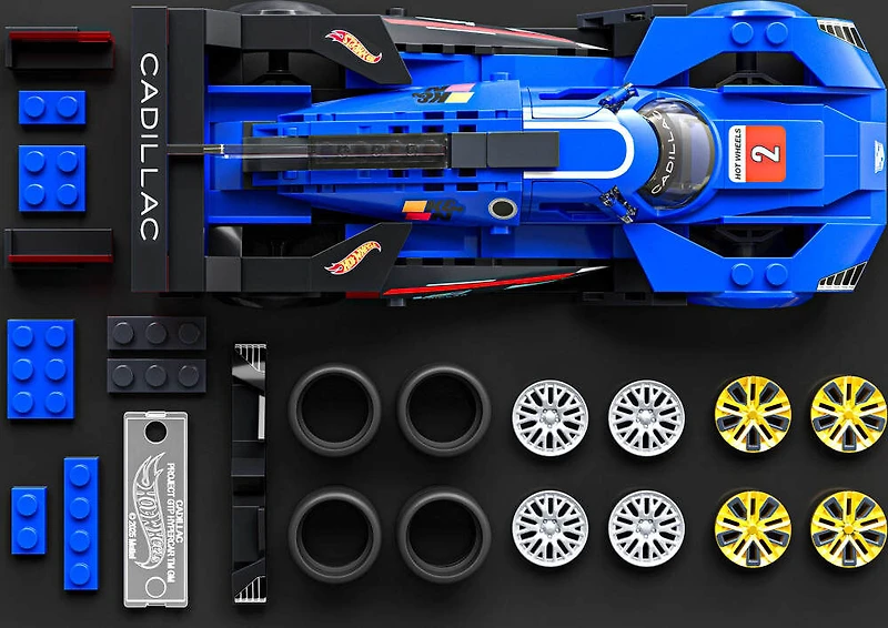 Mattel Brick Shop Hot Wheels Cadillac Project GTP Hypercar Building Toy Kit (236 Pieces), for Collectors